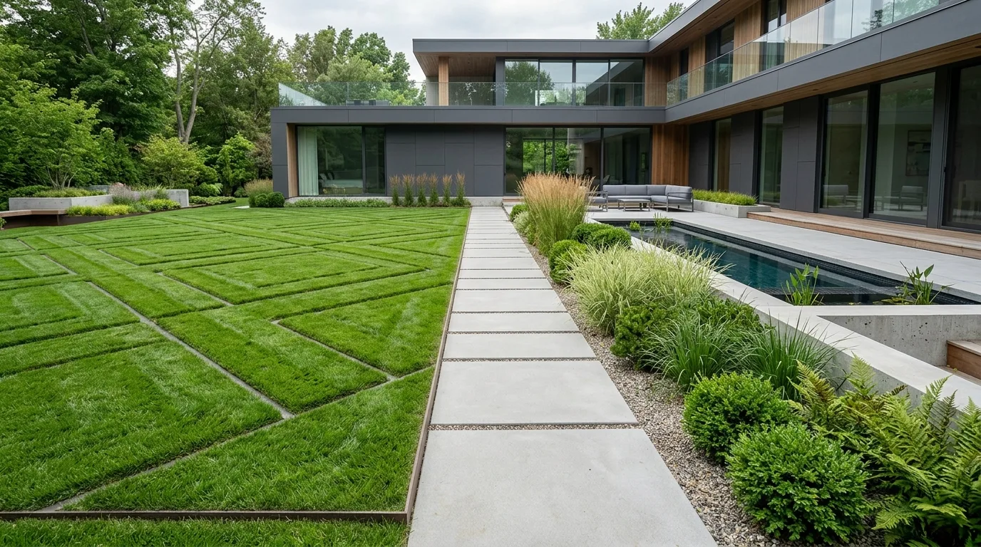 Tree-Framed Lawn Area